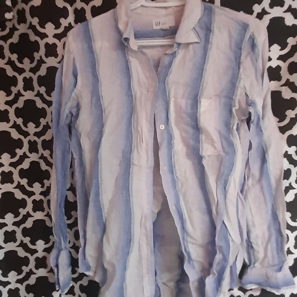 Pink and blue blouse - Picture 1 of 2